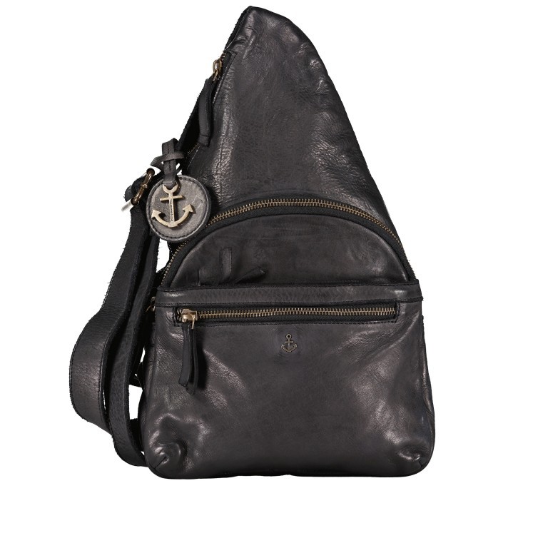 Tasche Anchor-Love Merlin AL-11598, Farbe: anthrazit, blau/petrol, braun, cognac, Marke: Harbour 2nd, Abmessungen in cm: 22x37x4.5, Bild 1 von 6