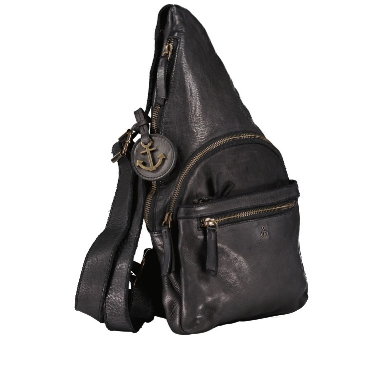 Tasche Anchor-Love Merlin AL-11598, Farbe: anthrazit, blau/petrol, braun, cognac, Marke: Harbour 2nd, Abmessungen in cm: 22x37x4.5, Bild 2 von 6