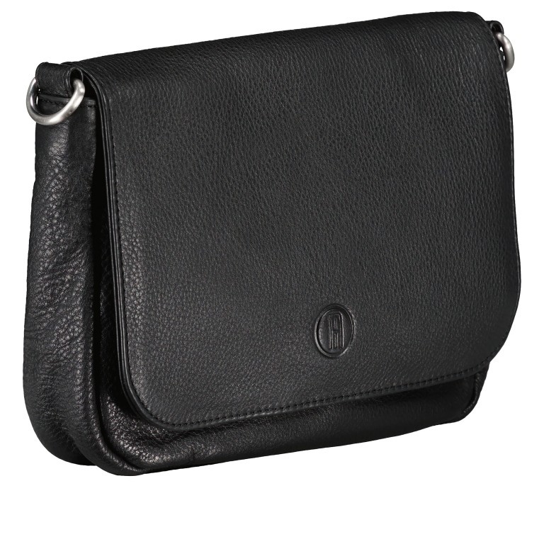 Umhängetasche Nappa, Farbe: schwarz, blau/petrol, beige, weiß, Marke: Hausfelder Manufaktur, Abmessungen in cm: 22x15.5x4.5, Bild 2 von 8