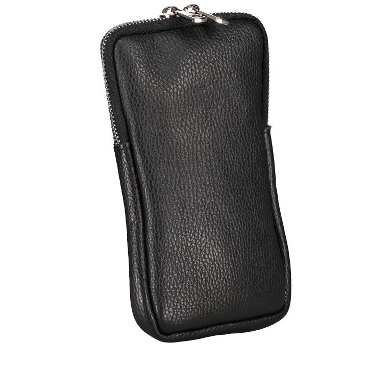 Umhängetasche / Handytasche mit austauschbaren Riemen und Silberfittings, Marke: Hausfelder Manufaktur, Abmessungen in cm: 11x17.5x2, Bild 2 von 6