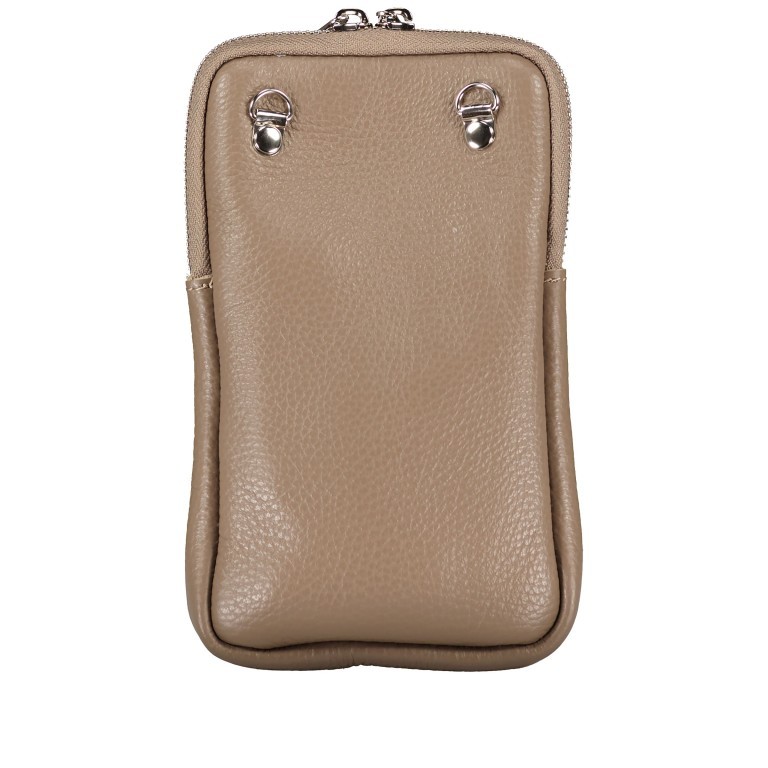 Umhängetasche / Handytasche mit austauschbaren Riemen und Silberfittings, Marke: Hausfelder Manufaktur, Abmessungen in cm: 11x17.5x2, Bild 3 von 6