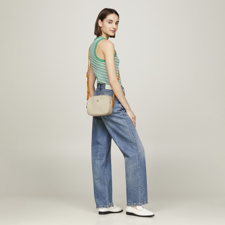 Umhängetasche Poppy Canvas Crossover Bag Breezy Blue, Farbe: blau/petrol, Marke: Tommy Hilfiger, EAN: 8720636409092, Abmessungen in cm: 21x17x5, Bild 3 von 5