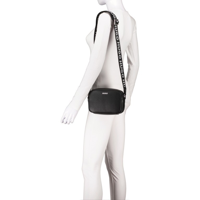 Umhängetasche Bel Crossbody Black, Farbe: schwarz, Marke: HUGO, EAN: 4063537849937, Abmessungen in cm: 19.5x12.5x6, Bild 4 von 6