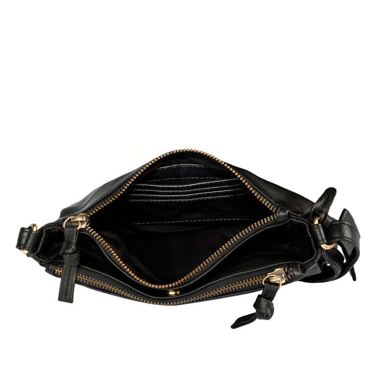 Umhängetasche Finja Crossbody, Farbe: schwarz, cognac, Marke: Flanigan, Abmessungen in cm: 20.5x14x4.5, Bild 8 von 9