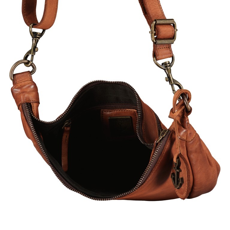 Umhängetasche Anchor-Love Smilla AL-12849, Farbe: anthrazit, blau/petrol, cognac, Marke: Harbour 2nd, Abmessungen in cm: 33x17.5x9, Bild 6 von 6