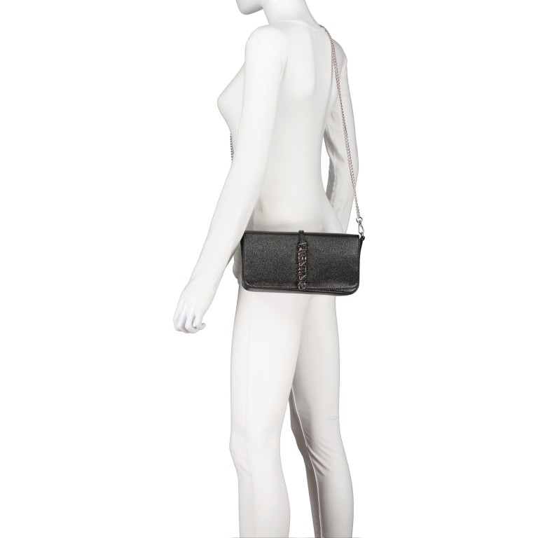 Umhängetasche Materia, Farbe: schwarz, metallic, Marke: Valentino Bags, Abmessungen in cm: 25x13x5.5, Bild 5 von 6