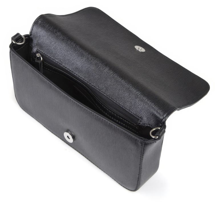 Umhängetasche Materia, Farbe: schwarz, metallic, Marke: Valentino Bags, Abmessungen in cm: 25x13x5.5, Bild 6 von 6