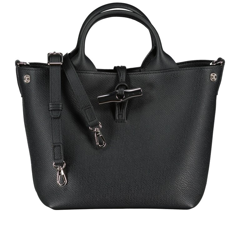 Handtasche Roseau S variabel in der Form, Farbe: schwarz, grau, braun, beige, Marke: Longchamp, Abmessungen in cm: 20x20x13.5, Bild 1 von 9