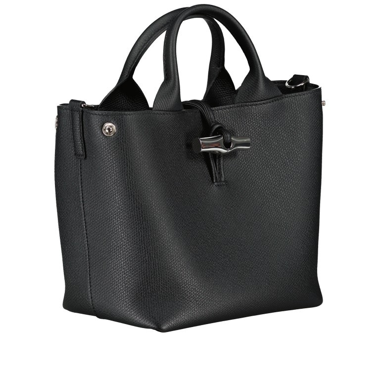 Handtasche Roseau S variabel in der Form, Farbe: schwarz, grau, braun, beige, Marke: Longchamp, Abmessungen in cm: 20x20x13.5, Bild 2 von 9