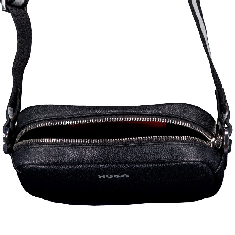 Umhängetasche Bel Crossbody, Farbe: schwarz, grün/oliv, Marke: HUGO, Abmessungen in cm: 20.5x13x6.5, Bild 6 von 6