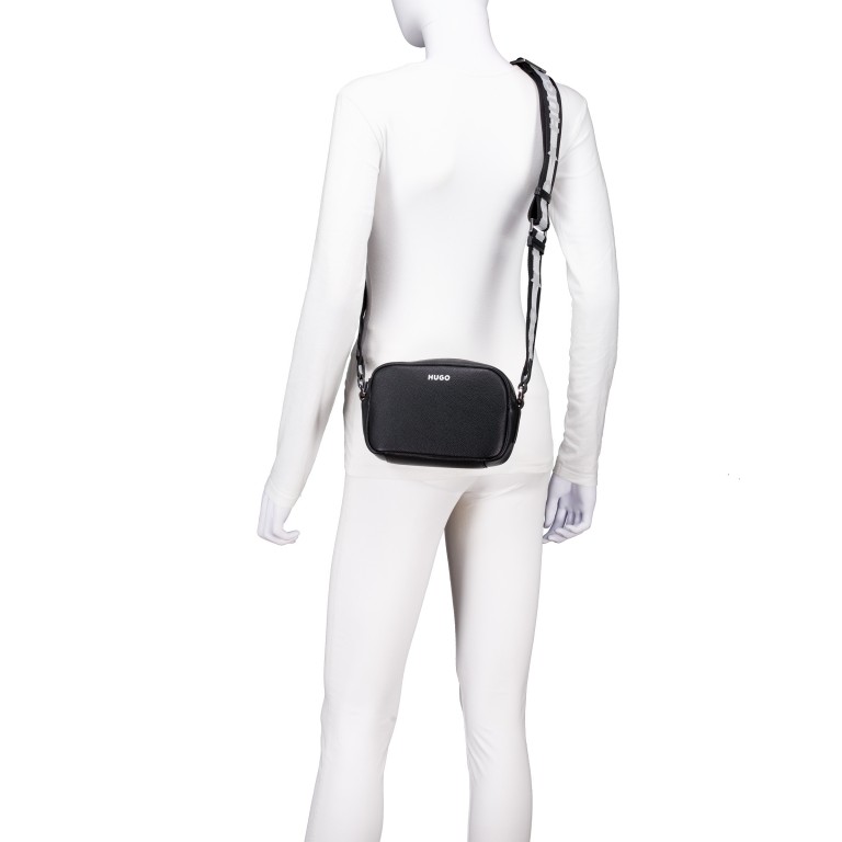 Umhängetasche Bel Crossbody, Farbe: schwarz, grün/oliv, Marke: HUGO, Abmessungen in cm: 20.5x13x6.5, Bild 5 von 6