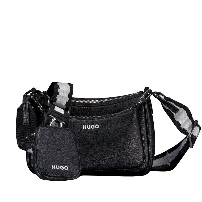 Umhängetasche Bel Multi Crossbag, Farbe: schwarz, grün/oliv, Marke: HUGO, Abmessungen in cm: 23x15.5x6, Bild 1 von 6