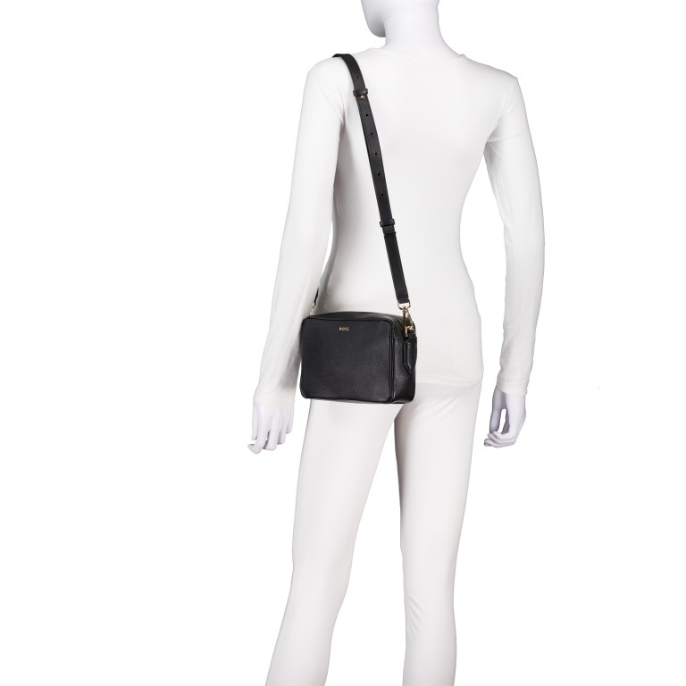 Umhängetasche Alyce Crossbody, Farbe: schwarz, grau, Marke: BOSS, Abmessungen in cm: 21x14x7, Bild 4 von 6