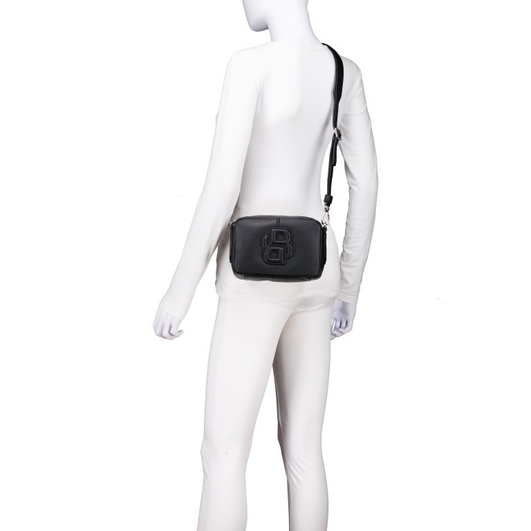 Umhängetasche Anett Crossbody, Farbe: schwarz, beige, Marke: BOSS, Abmessungen in cm: 19.5x13.5x6.5, Bild 5 von 6