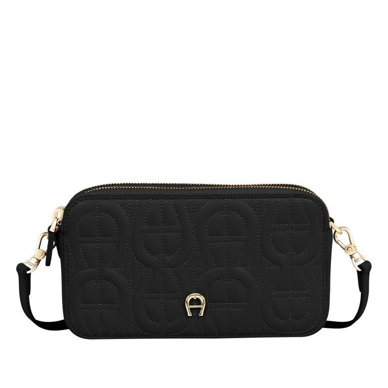 Umhängetasche / Handytasche Diadora, Farbe: schwarz, beige, Marke: AIGNER, Abmessungen in cm: 19x10.5x5, Bild 1 von 5