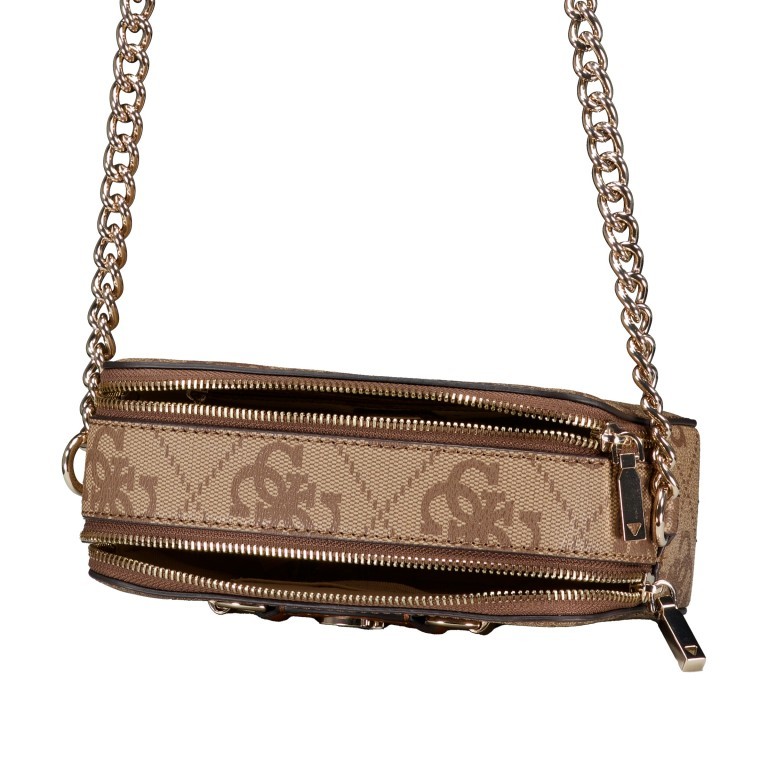 Umhängetasche Izzy, Farbe: anthrazit, cognac, Marke: Guess, Abmessungen in cm: 20x13x7, Bild 6 von 6