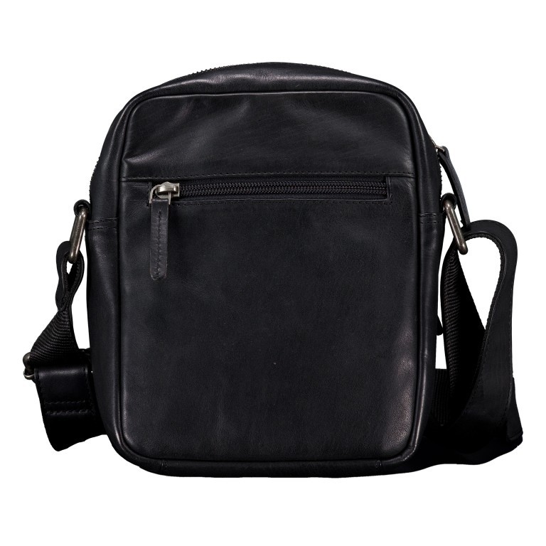 Umhängetasche Oil pull up, Farbe: schwarz, braun, cognac, Marke: Hausfelder Manufaktur, Abmessungen in cm: 17x21x7.5, Bild 3 von 6