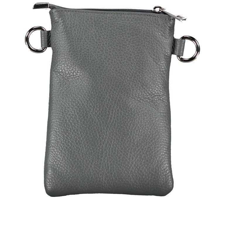 Umhängetasche / Handytasche mit Silberfittings, Marke: Hausfelder Manufaktur, Abmessungen in cm: 14.5x21x1.7, Bild 3 von 6