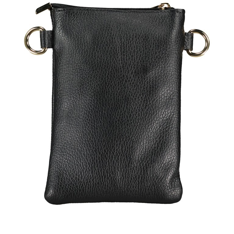 Umhängetasche / Handytasche mit Goldfittings, Marke: Hausfelder Manufaktur, Abmessungen in cm: 14.5x21x1.7, Bild 3 von 6