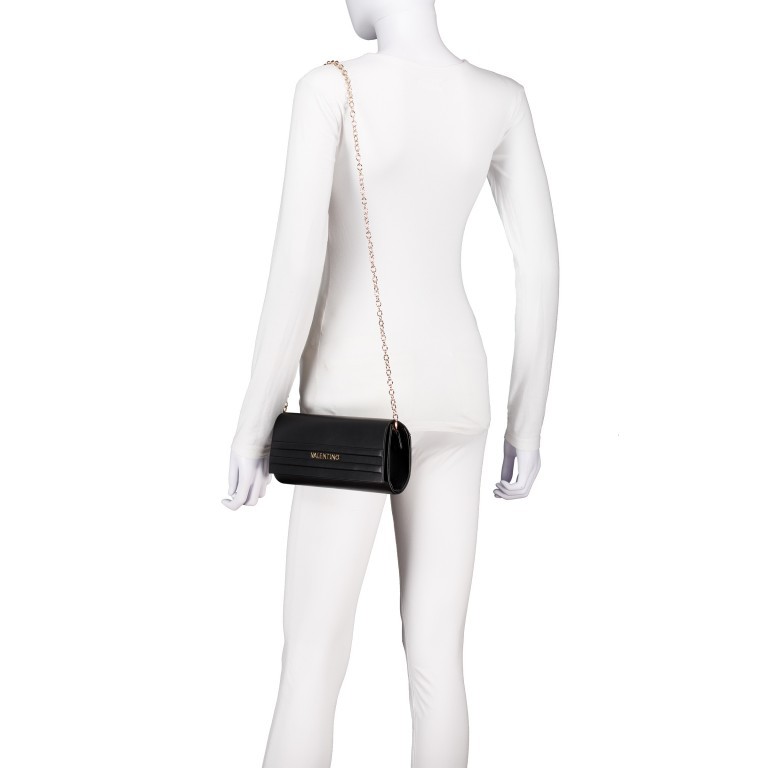 Umhängetasche / Clutch Sofie, Farbe: schwarz, beige, metallic, Marke: Valentino Bags, Abmessungen in cm: 24.2x11x5.5, Bild 4 von 6