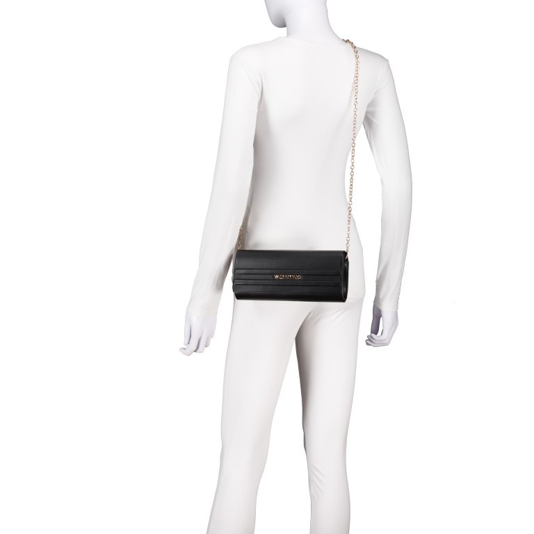 Umhängetasche / Clutch Sofie, Farbe: schwarz, beige, metallic, Marke: Valentino Bags, Abmessungen in cm: 24.2x11x5.5, Bild 5 von 6