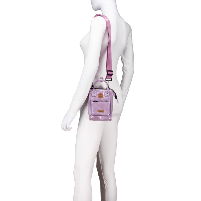 Umhängetasche Nano Bag, Farbe: grau, rosa/pink, Marke: Cabaia, Abmessungen in cm: 12x18x8.5, Bild 5 von 8