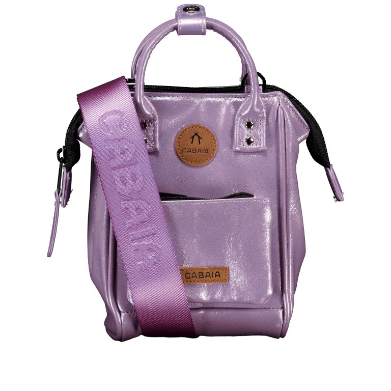 Umhängetasche Nano Bag, Farbe: grau, rosa/pink, Marke: Cabaia, Abmessungen in cm: 12x18x8.5, Bild 1 von 8