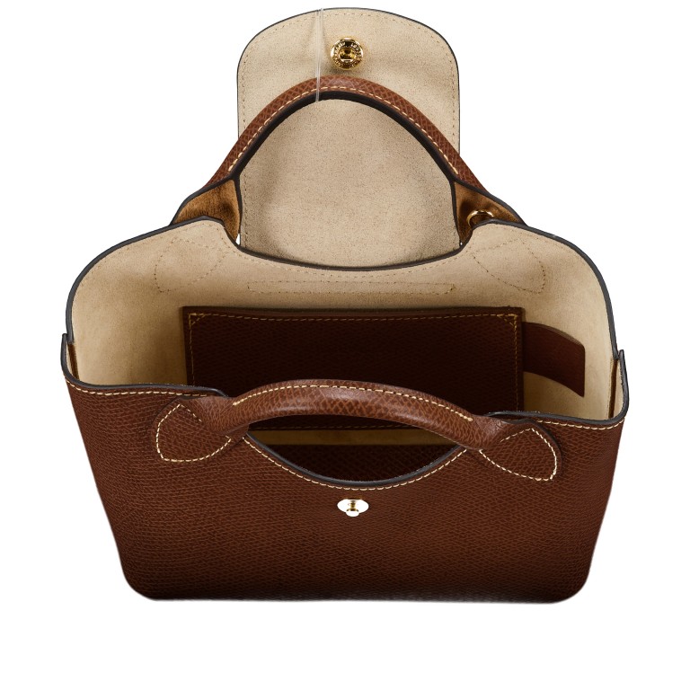 Handtasche Epure S, Farbe: grau, blau/petrol, cognac, weiß, Marke: Longchamp, Abmessungen in cm: 18.5x15x7.5, Bild 5 von 6