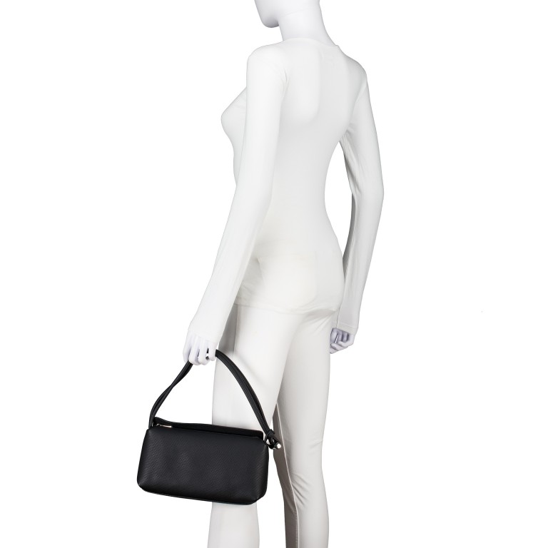 Tasche Roseau M, Farbe: schwarz, beige, Marke: Longchamp, Abmessungen in cm: 26x12x9, Bild 5 von 6