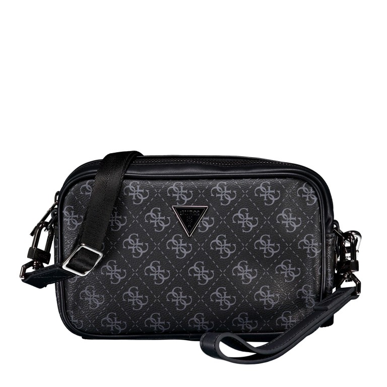 Handgelenktasche / Umhängetasche Milano Camera Bag, Farbe: schwarz, braun, grün/oliv, Marke: Guess, Abmessungen in cm: 21x14x5.5, Bild 1 von 7