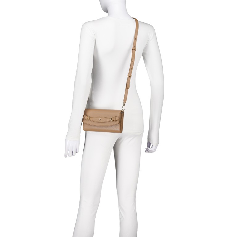 Umhängetasche / Clutch / Portemonnaie Cavallo Wallet on Chain, Farbe: schwarz, cognac, weiß, Marke: AIGNER, Abmessungen in cm: 21x11x4, Bild 4 von 5