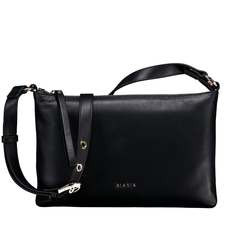 Umhängetasche Flat Small, Farbe: schwarz, beige, Marke: Biasia, Abmessungen in cm: 38.5x18x0.7, Bild 1 von 6