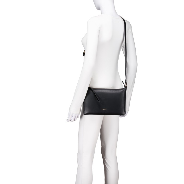 Umhängetasche Flat Small, Farbe: schwarz, beige, Marke: Biasia, Abmessungen in cm: 38.5x18x0.7, Bild 5 von 6