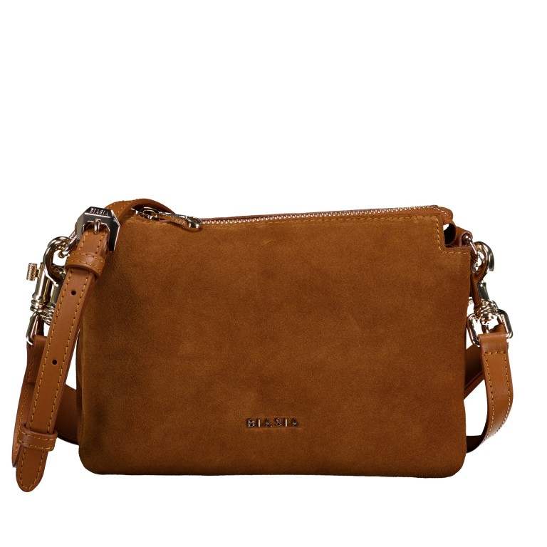 Umhängetasche Feather Small, Farbe: cognac, taupe/khaki, Marke: Biasia, Abmessungen in cm: 21.5x15x6, Bild 1 von 8