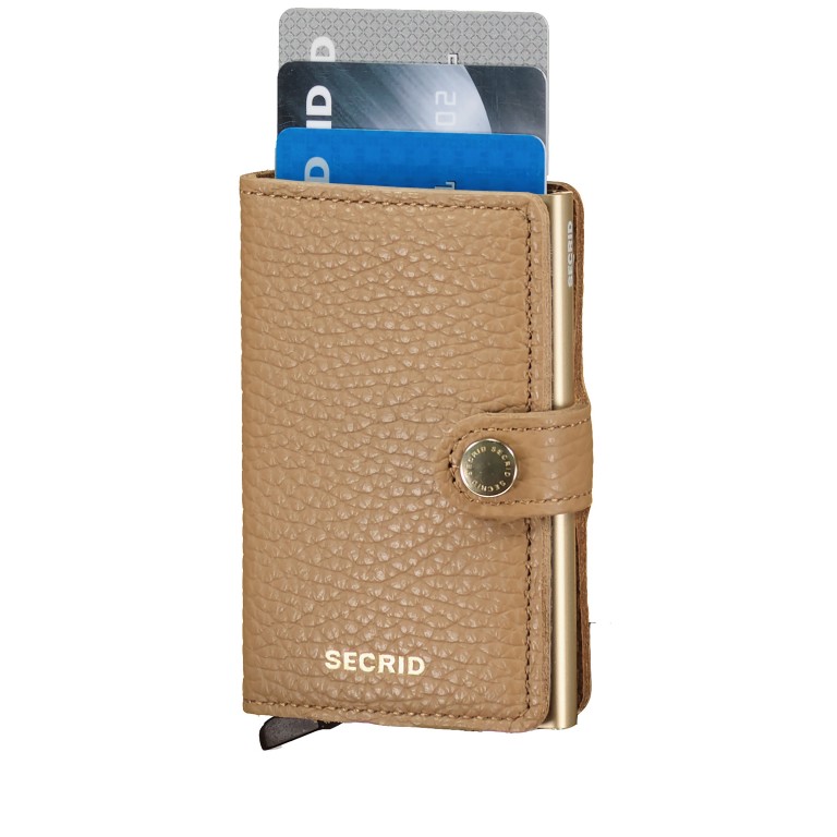 Geldbörse Miniwallet Pebble mit RFID-Schutz Cappuccino, Farbe: braun, Marke: Secrid, EAN: 8718215284864, Abmessungen in cm: 6.5x10.2x2.1, Bild 5 von 5