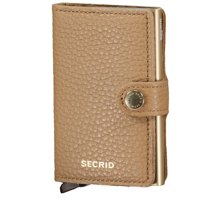 Geldbörse Miniwallet Pebble mit RFID-Schutz Cappuccino, Farbe: braun, Marke: Secrid, EAN: 8718215284864, Abmessungen in cm: 6.5x10.2x2.1, Bild 1 von 5