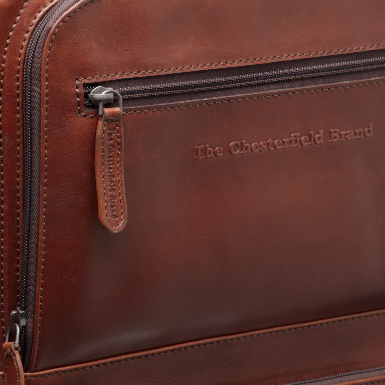 Koffer San Marino mit Laptopfach 15 Zoll Cognac, Farbe: cognac, Marke: The Chesterfield Brand, EAN: 8719241107516, Abmessungen in cm: 35.5x57x22, Bild 7 von 8