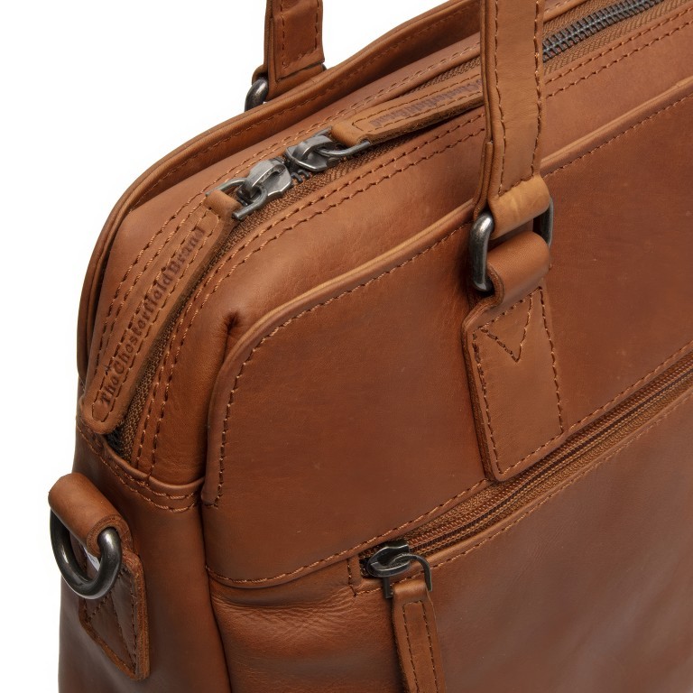 Shopper Pretoria mit Laptopfach 15 Zoll Cognac, Farbe: cognac, Marke: The Chesterfield Brand, EAN: 8719241111681, Abmessungen in cm: 35.5x29x10, Bild 8 von 9