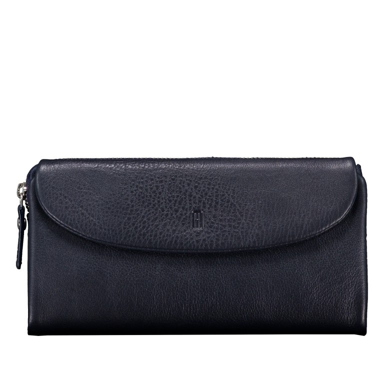 Geldbörse Nappa Dunkelblau, Farbe: blau/petrol, Marke: Hausfelder Manufaktur, EAN: 4065646020818, Abmessungen in cm: 19x10.5x2.5, Bild 1 von 5