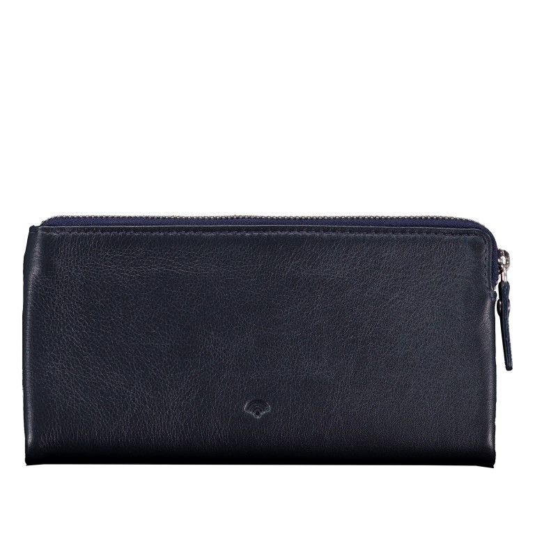 Geldbörse Nappa Dunkelblau, Farbe: blau/petrol, Marke: Hausfelder Manufaktur, EAN: 4065646020818, Abmessungen in cm: 19x10.5x2.5, Bild 3 von 5