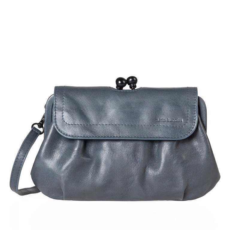 Umhängetasche / Clutch Grandma's Luxury Club Mrs. Whoopie Pie mit Knipsverschluss Wind, Farbe: blau/petrol, Marke: Aunts & Uncles, EAN: 4255717201387, Abmessungen in cm: 22x14x4, Bild 1 von 6