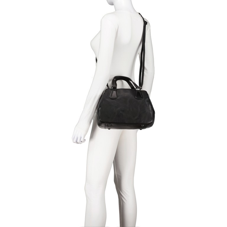 Handtasche Grandma's Luxury Club Mrs. Peanut Brittle Black Smoke, Farbe: schwarz, Marke: Aunts & Uncles, EAN: 4255717202025, Abmessungen in cm: 27.5x20x12.5, Bild 6 von 9