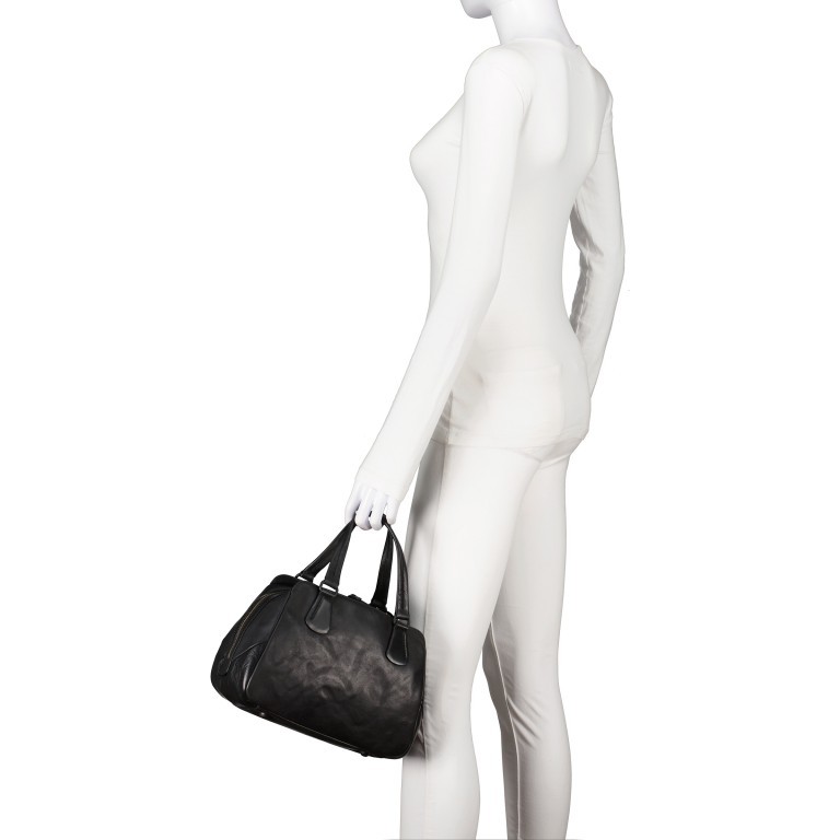 Handtasche Grandma's Luxury Club Mrs. Peanut Brittle Black Smoke, Farbe: schwarz, Marke: Aunts & Uncles, EAN: 4255717202025, Abmessungen in cm: 27.5x20x12.5, Bild 4 von 9