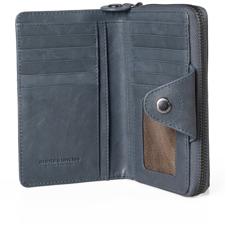 Geldbörse Grandma's Luxury Club Francis mit RFID-Schutz Wind, Farbe: blau/petrol, Marke: Aunts & Uncles, EAN: 4255717202773, Abmessungen in cm: 15x9.5x2.5, Bild 6 von 7