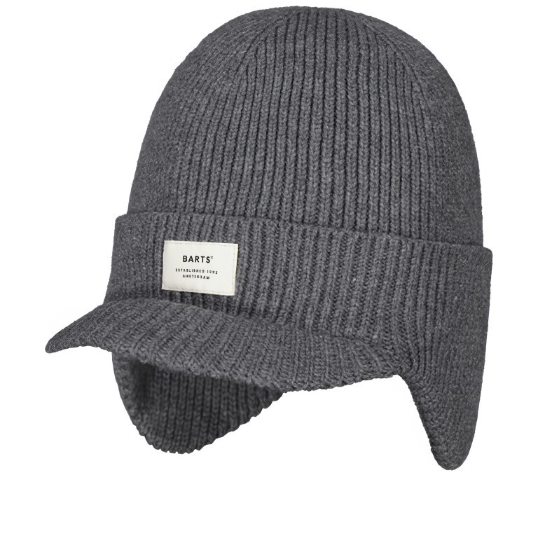 Mütze Coedy mit Schild und Ohrenklappen Dark Heather, Farbe: grau, Marke: Barts, EAN: 8717457931642, Bild 1 von 1