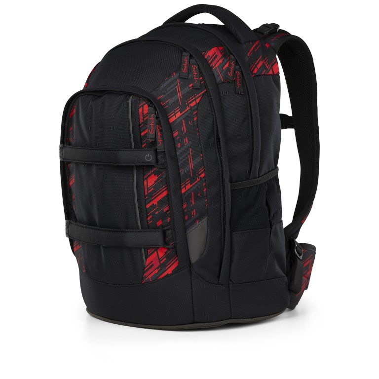 Schulrucksack Pack Midnight Edition Set 3-teilig Night Rider, Farbe: schwarz, Marke: Satch, EAN: 4057081210657, Abmessungen in cm: 30x45x22, Bild 4 von 13