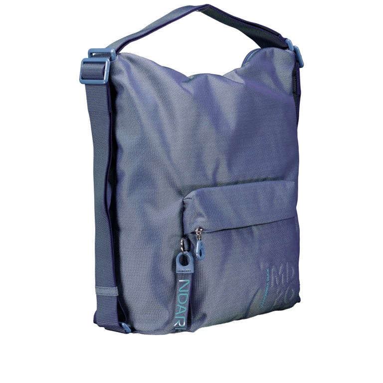 Rucksack MD20 QMT09 auch als Tasche tragbar Blue Wing, Farbe: blau/petrol, Marke: Mandarina Duck, EAN: 8032803850928, Abmessungen in cm: 32x38x14, Bild 2 von 10