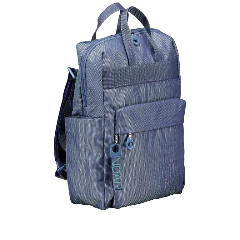 Rucksack MD20 QMT17 Blue Wing, Farbe: blau/petrol, Marke: Mandarina Duck, EAN: 8032803851222, Abmessungen in cm: 26x37x12, Bild 2 von 8