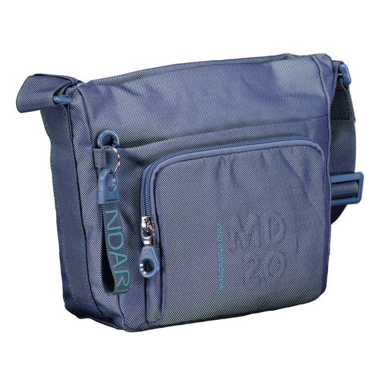 Umhängetasche MD20 QMT43 Blue Wing, Farbe: blau/petrol, Marke: Mandarina Duck, EAN: 8032803852922, Abmessungen in cm: 26x22.5x8.5, Bild 2 von 6