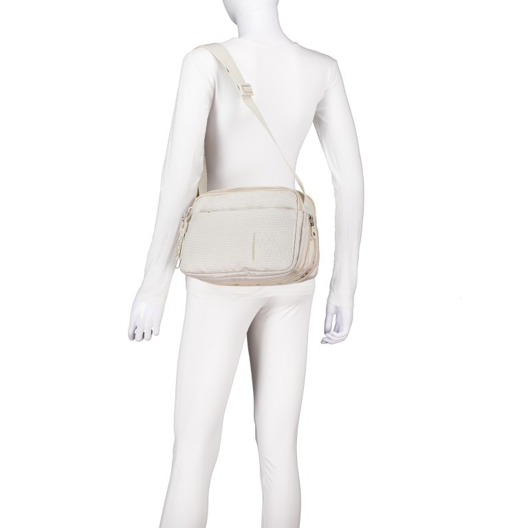 Umhängetasche MD20 QMT48 Whitecap Gray, Farbe: weiß, Marke: Mandarina Duck, EAN: 8032803857309, Abmessungen in cm: 28x19.5x9, Bild 4 von 6